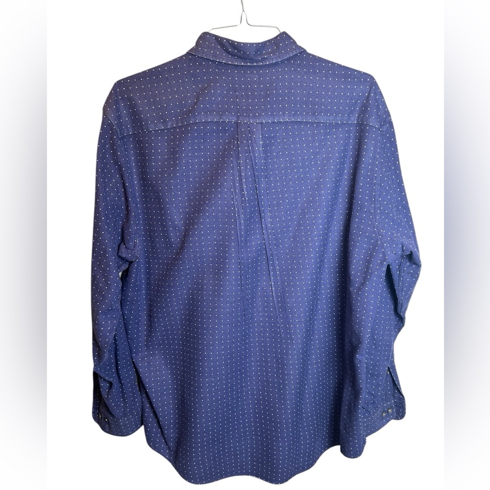 Brooks Brothers Blue With White Polka Dot Flannel Madison Fit Size Large - Picture 4 of 4